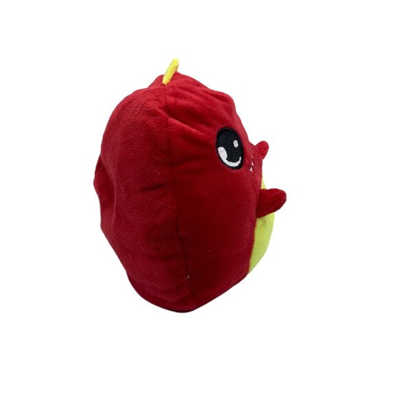 Reversible Dinosaur Plush Toy  6" Soft Fabric Mood Expressions Stuffed Plushie - Picture 3 of 14